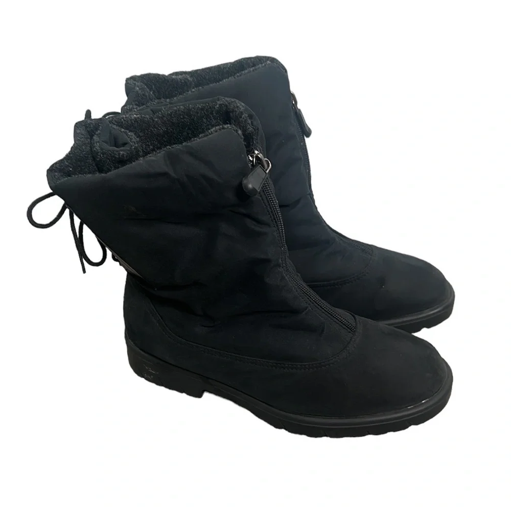 Canada toe warmer black boots size 9  comfy winter